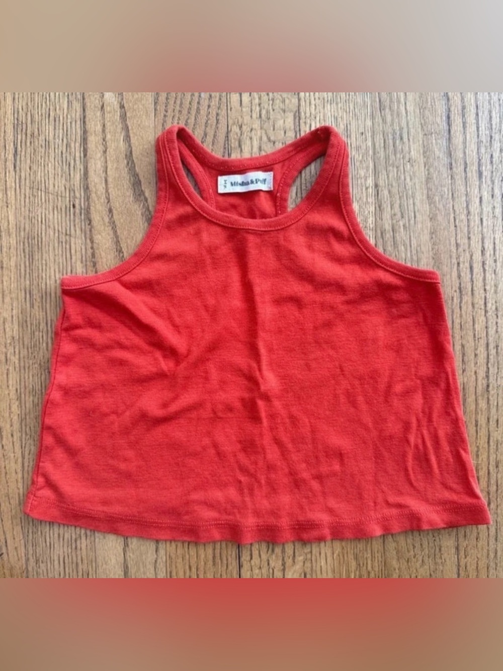 Misha & Puff Pima Cotton Orange Tank Top 3/4 Years EUC